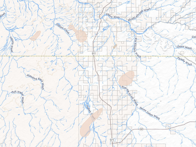 Radar-estimated hail-size map of the storm over Crownpoint, NM