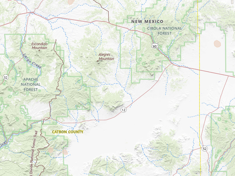 Radar-estimated hail-size map of the storm over Datil, NM on Jul 23, 2026