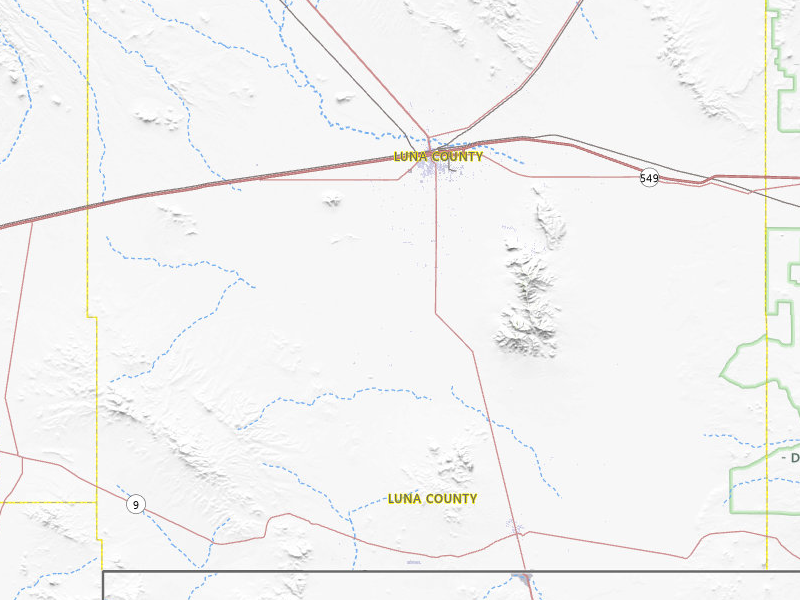 Radar-estimated hail-size map of the storm over Deming, NM on May 25, 2026