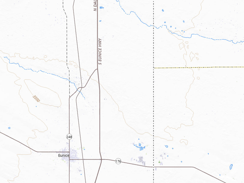 Radar-estimated hail-size map of the storm over Eunice, NM on Jun 4, 2026