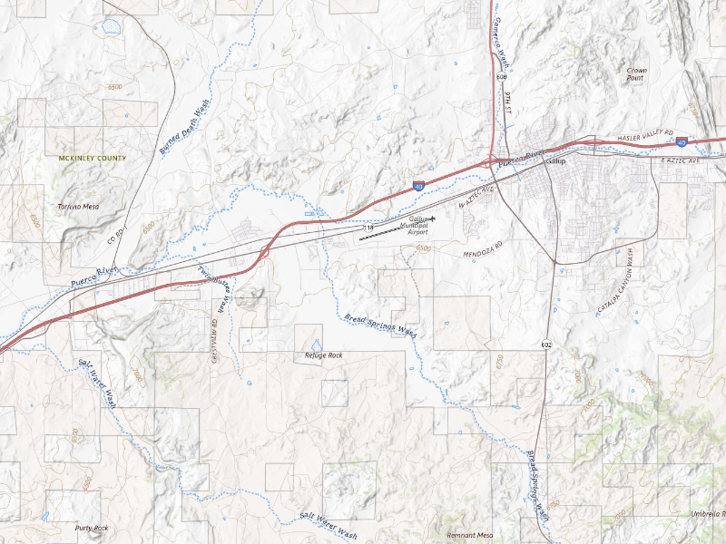NEXRAD radar-signature map of the hail storm over Gallup, NM on Jul 23, 2026