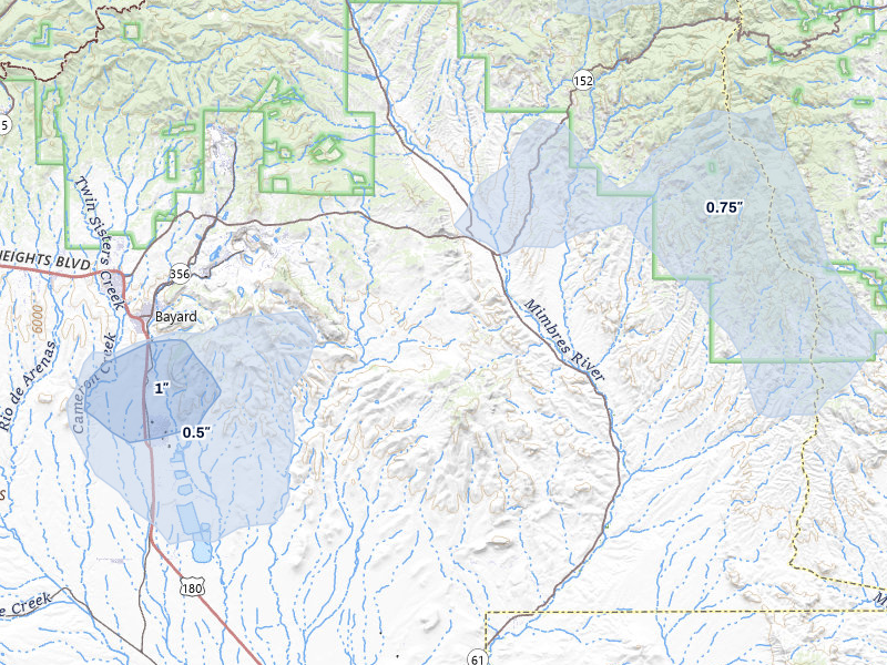 NEXRAD radar-signature map of the hail storm over Hanover, NM on Jun 3, 2026