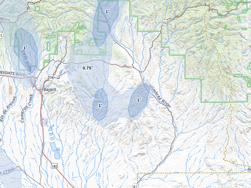 NEXRAD radar-signature map of the hail storm over Hanover, NM on Jun 5, 2026