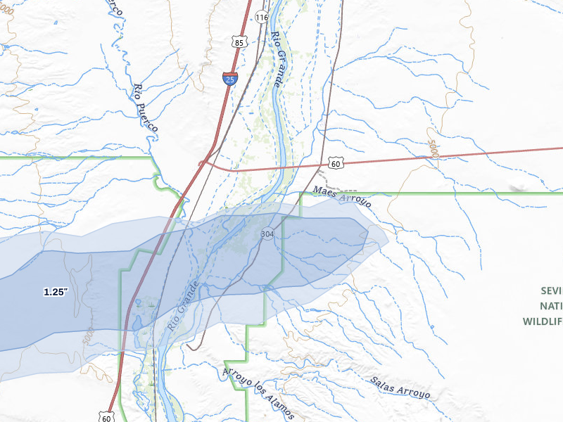 NEXRAD radar-signature map of the hail storm over La Joya, NM on Jun 26, 2026