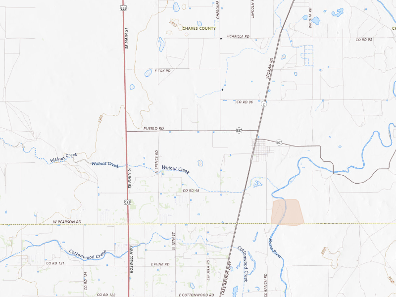 Radar-estimated hail-size map of the storm over Lake Arthur, NM on Sep 22, 2026