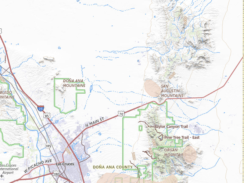 Radar-estimated hail-size map of the storm over Las Cruces, NM on Jun 3, 2026