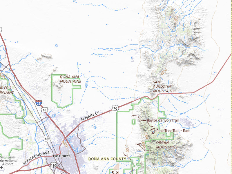 Radar-estimated hail-size map of the storm over Las Cruces, NM on Jul 31, 2026