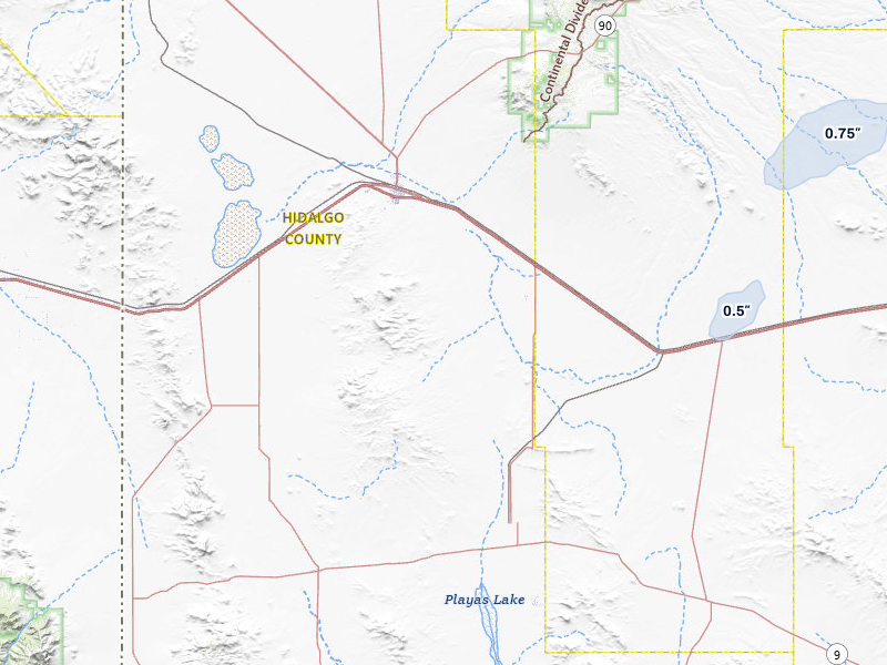 NEXRAD radar-signature map of the hail storm over Lordsburg, NM on Aug 4, 2026