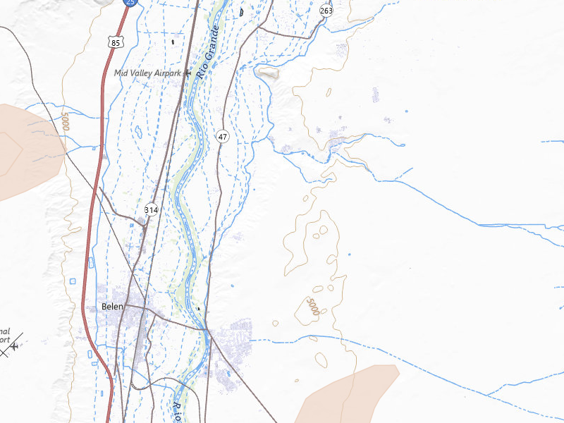 Radar-estimated hail-size map of the storm over Los Lunas, NM on Jun 26, 2026