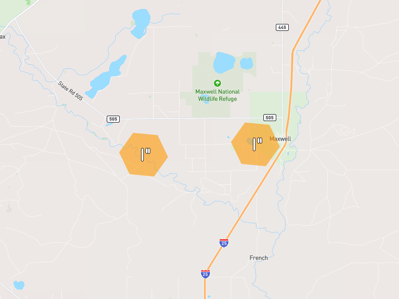 Hail map of Maxwell, NM on Jun 3, 2026, hail up to 1"
