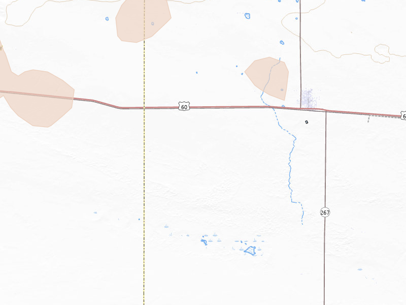 Radar-estimated hail-size map of the storm over Melrose, NM on Jul 4, 2026