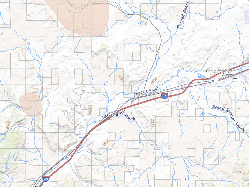 Radar-estimated hail-size map of the storm over Mentmore, NM on Jul 28, 2026
