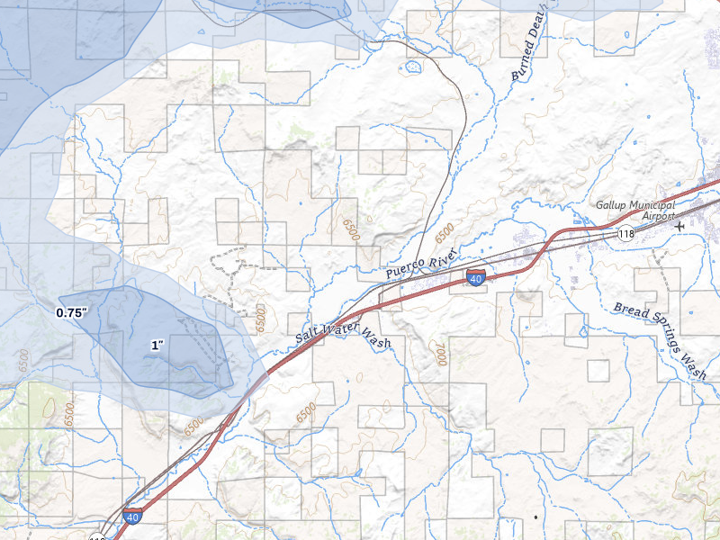 NEXRAD radar-signature map of the hail storm over Mentmore, NM on Jul 28, 2026