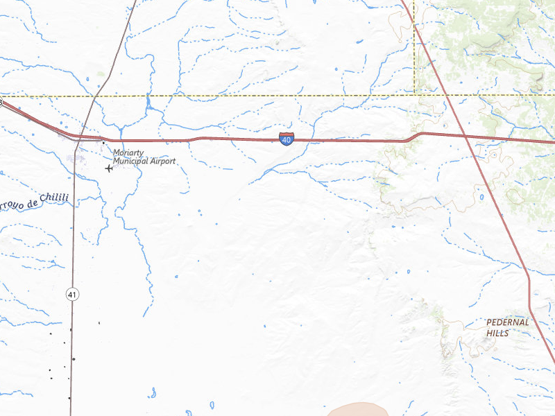 Radar-estimated hail-size map of the storm over Moriarty, NM on Jun 5, 2026