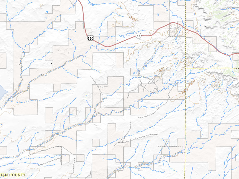 NEXRAD radar-signature map of the hail over Nageezi, NM