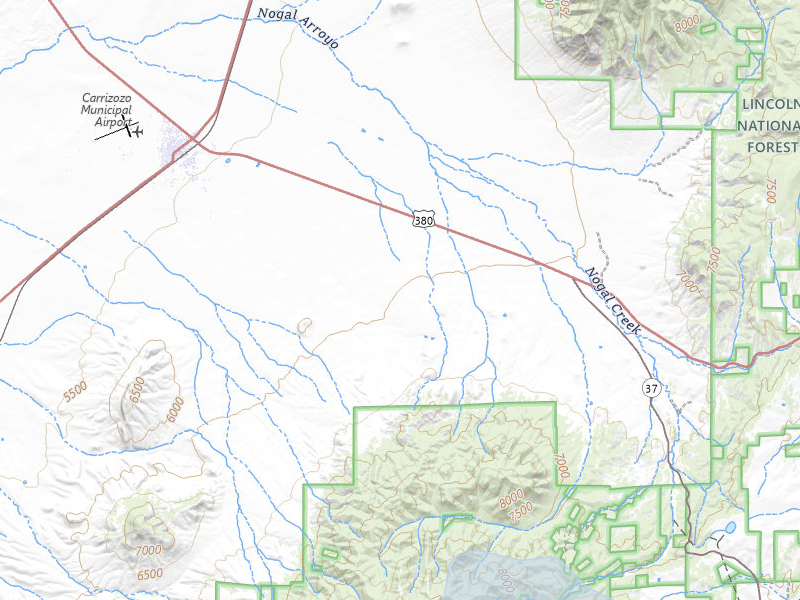 NEXRAD radar-signature map of the hail storm over Nogal, NM on Jul 10, 2026