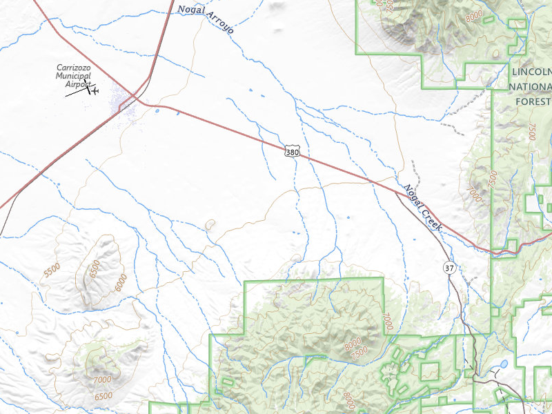 NEXRAD radar-signature map of the hail storm over Nogal, NM on Jul 26, 2026