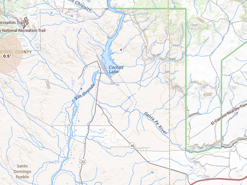 Radar-estimated hail-size map of the storm over Pena Blanca, NM on Jul 24, 2026