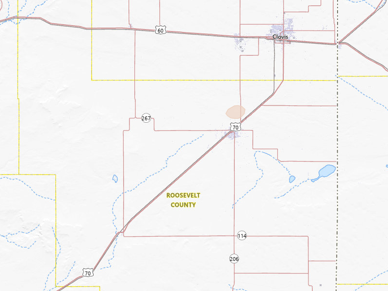 Radar-estimated hail-size map of the storm over Portales, NM on Jun 25, 2026