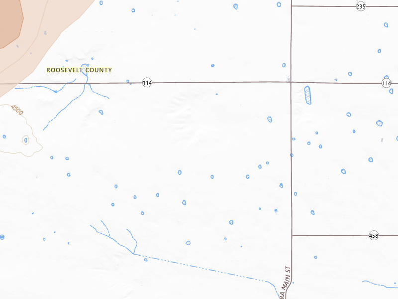 Radar-estimated hail-size map of the storm over Portales, NM on Jul 1, 2026