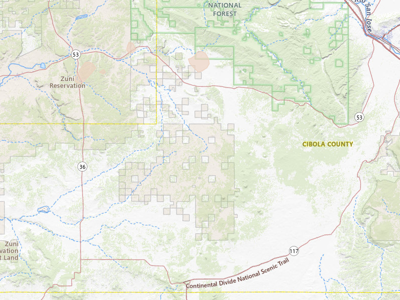 Radar-estimated hail-size map of the storm over Ramah, NM on Jul 19, 2026