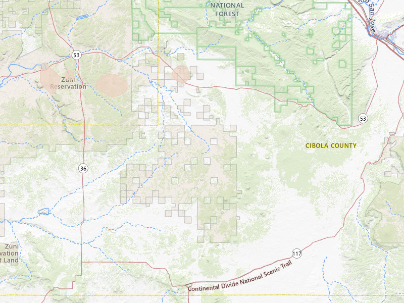 Radar-estimated hail-size map of the storm over Ramah, NM on Jul 21, 2026