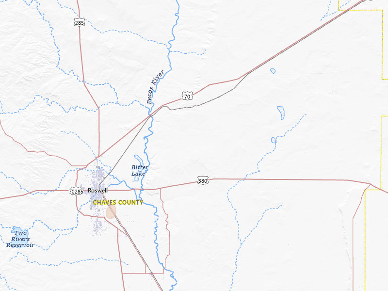 Radar-estimated hail-size map of the storm over Roswell, NM on Jul 1, 2026