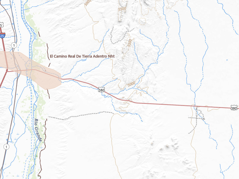 Radar-estimated hail-size map of the storm over San Antonio, NM on Jul 27, 2026