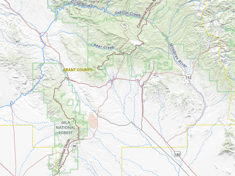 Radar-estimated hail-size map of the storm over Silver City, NM on Jul 27, 2026