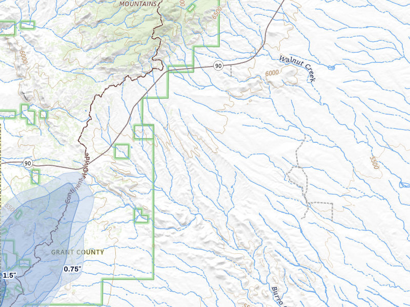 NEXRAD radar-signature map of the hail storm over Silver City, NM on Aug 5, 2026