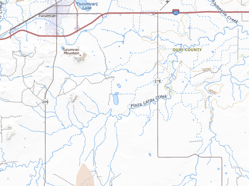 Radar-estimated hail-size map of the storm over Tucumcari, NM on Jun 6, 2026