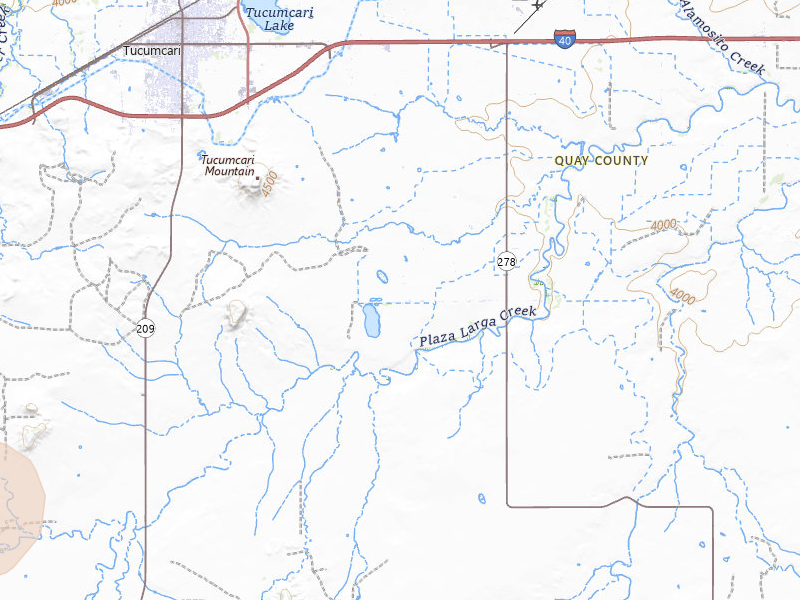 Radar-estimated hail-size map of the storm over Tucumcari, NM on Jun 24, 2026