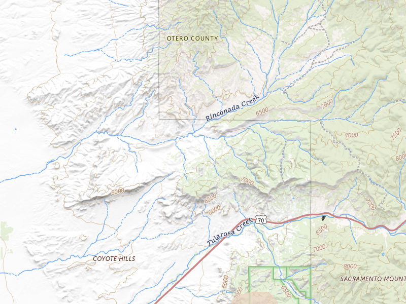 Radar-estimated hail-size map of the storm over Tularosa, NM on Jul 31, 2026