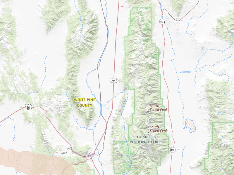 Radar-estimated hail-size map of the storm over Ely, NV