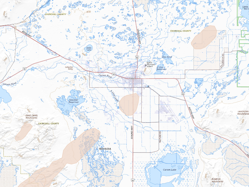 Radar-estimated hail-size map of the storm over Fallon, NV