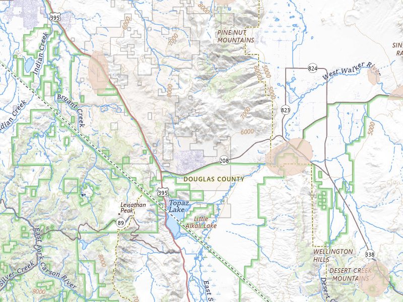 Radar-estimated hail-size map of the storm over Gardnerville, NV on Jun 19, 2026