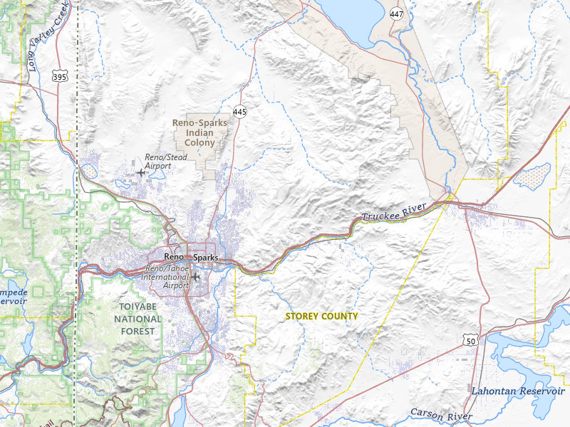 Radar-estimated hail-size map of the storm over Sparks, NV on May 4, 2026
