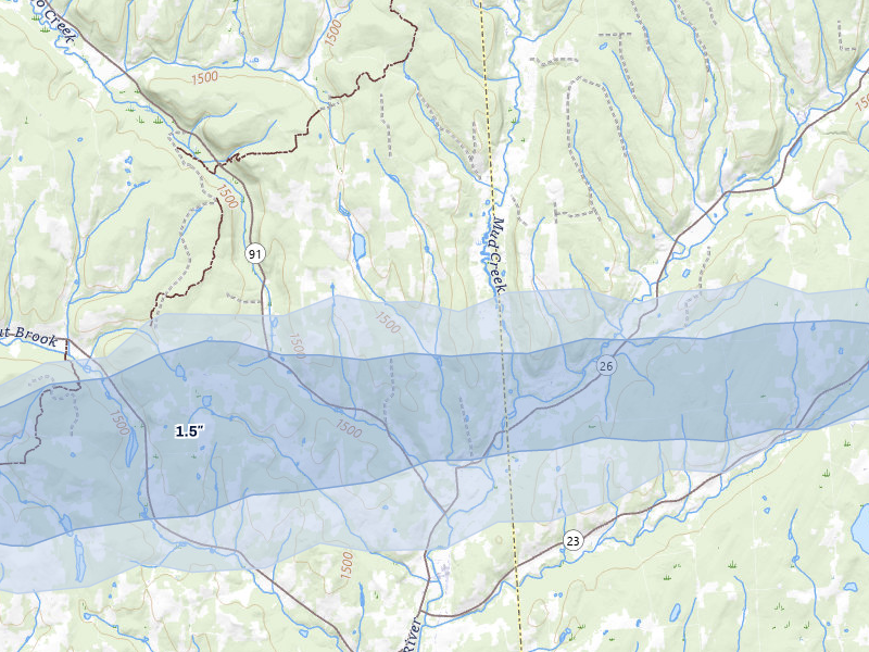 NEXRAD radar-signature map of the hail storm over Cincinnatus, NY on Mar 31, 2026