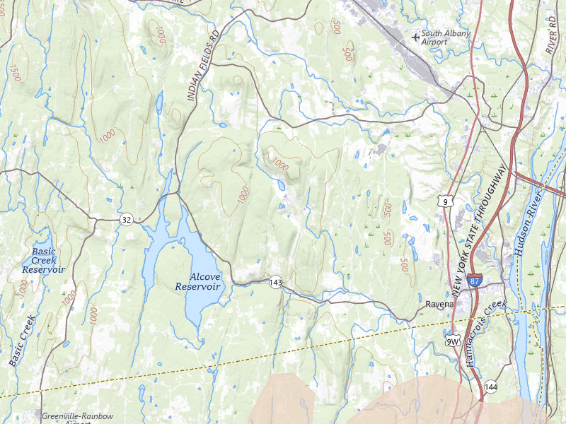 Radar-estimated hail-size map of the storm over Coeymans Hollow, NY on Jul 2, 2026