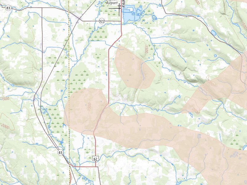 Radar-estimated hail-size map of the storm over Conewango Valley, NY on Sep 2, 2026