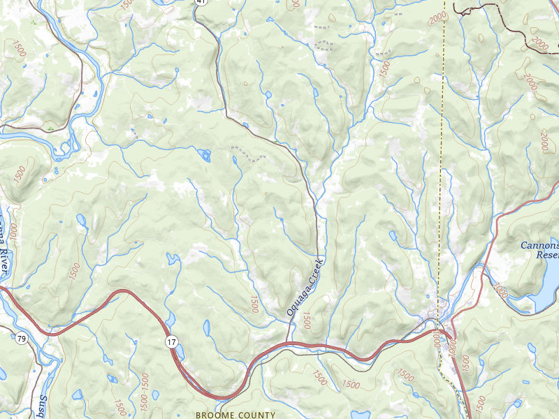 Radar-estimated hail-size map of the storm over Deposit, NY on Jul 3, 2026