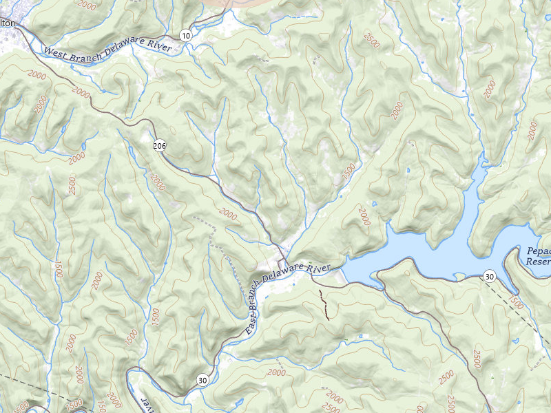 Radar-estimated hail-size map of the storm over Downsville, NY on Mar 31, 2026