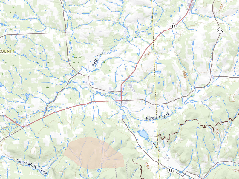 Radar-estimated hail-size map of the storm over Dryden, NY on Jul 1, 2026