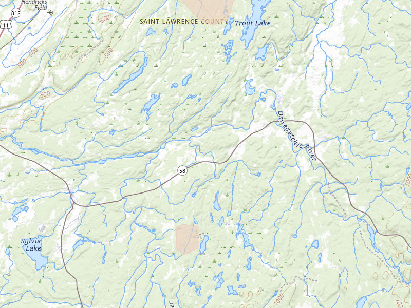 Radar-estimated hail-size map of the storm over Edwards, NY on Aug 7, 2026