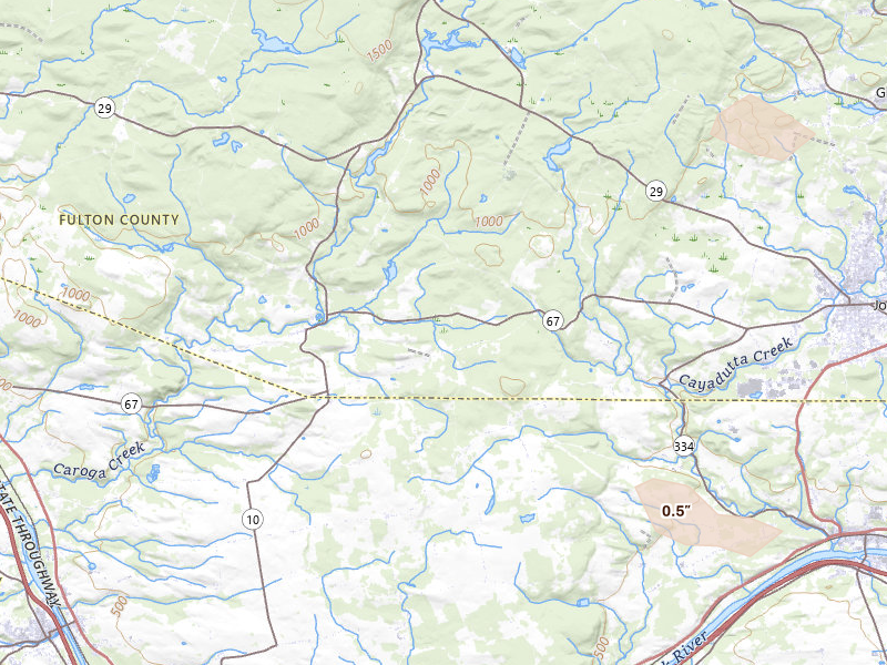 Radar-estimated hail-size map of the storm over Fort Plain, NY on Jun 30, 2026
