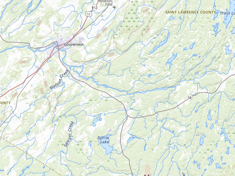 Radar-estimated hail-size map of the storm over Gouverneur, NY