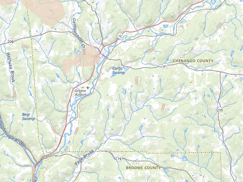 Radar-estimated hail-size map of the storm over Greene, NY on Jul 3, 2026