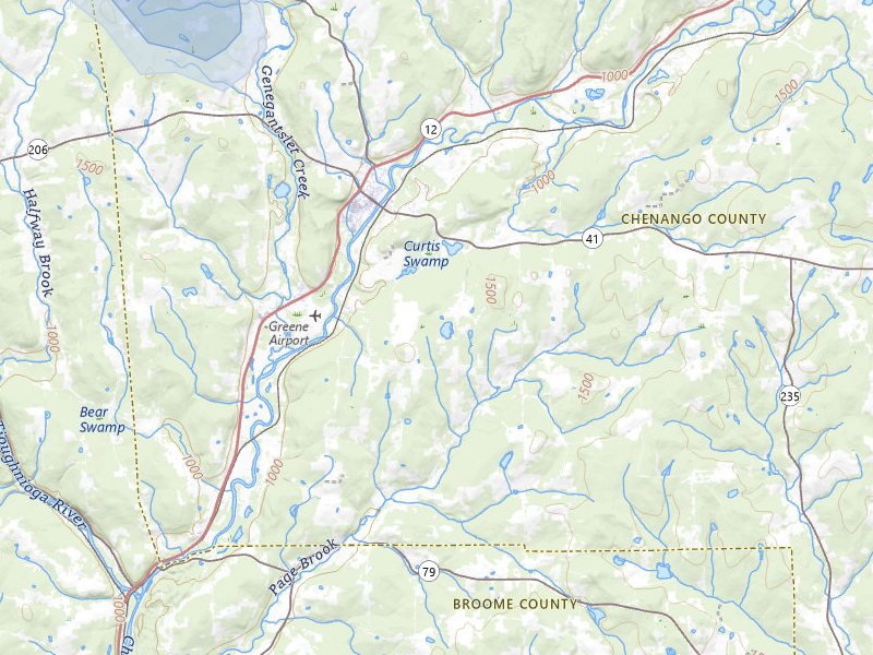 NEXRAD radar-signature map of the hail storm over Greene, NY on Jul 3, 2026