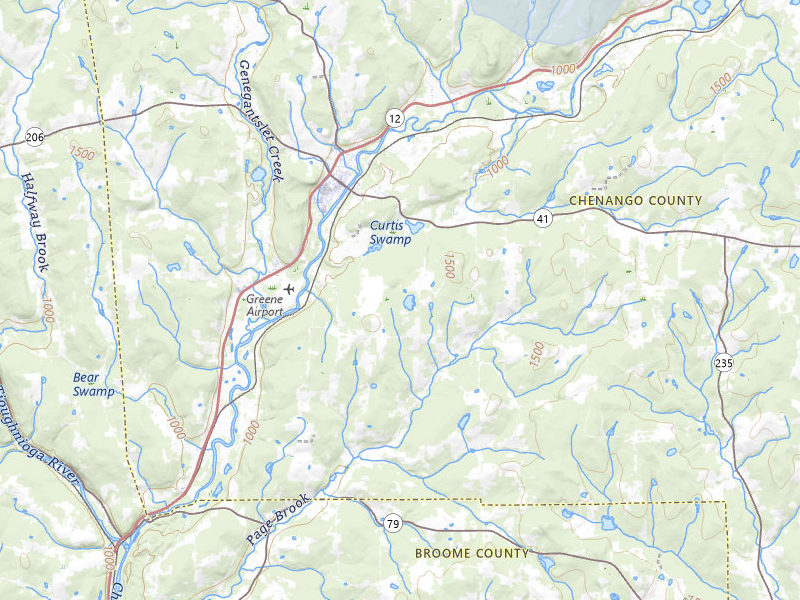 NEXRAD radar-signature map of the hail over Greene, NY