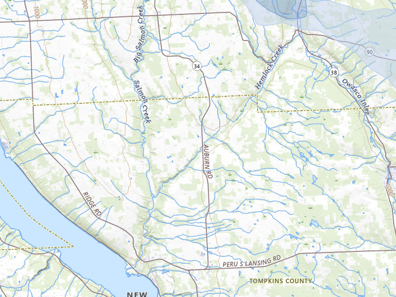 NEXRAD radar-signature map of the hail over Groton, NY